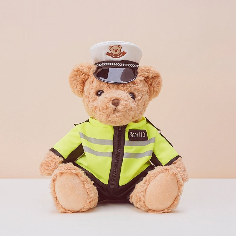 Baby Police Bear Plush Doll