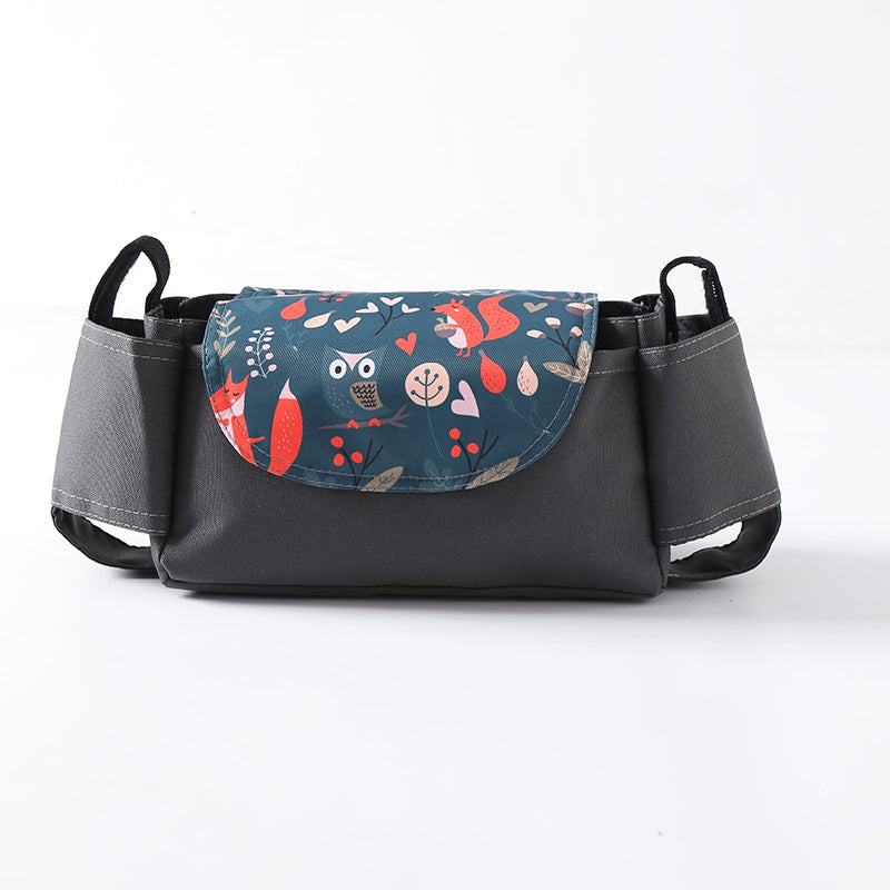 Multifunctional bag with a colorful animal pattern on a white background