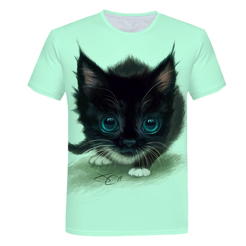 Kids 3D Cartoon Animal Graphic T-Shirt