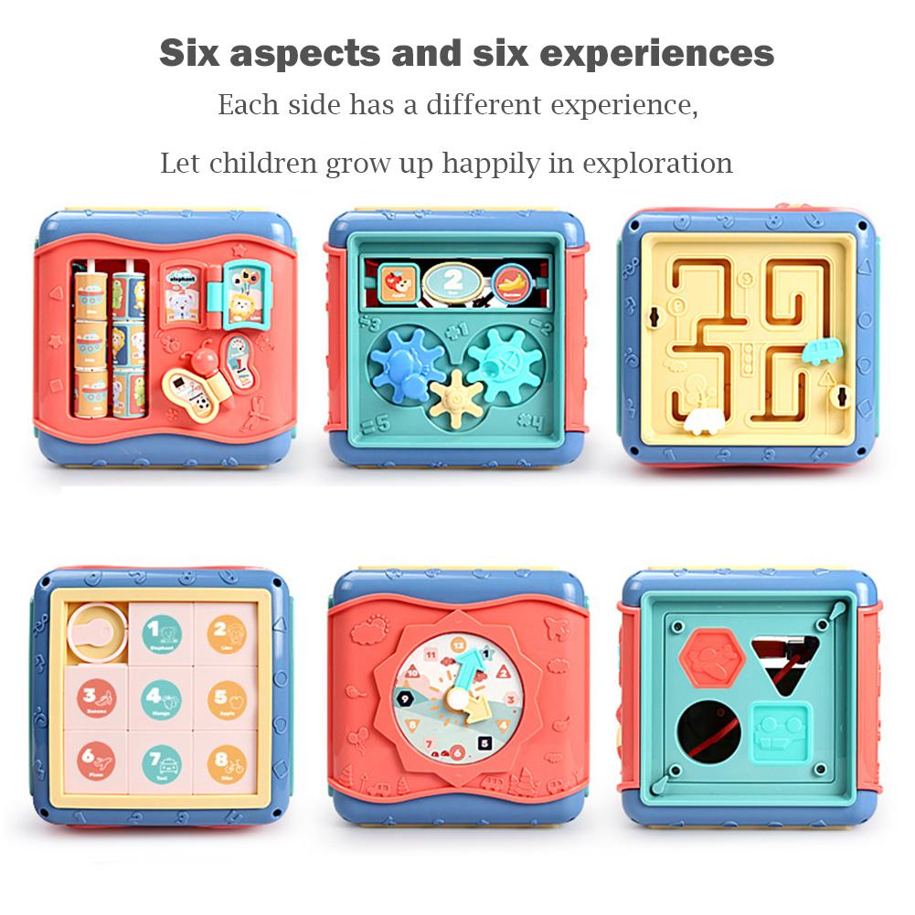 Kids Six-Sided Montessori Cube Toy