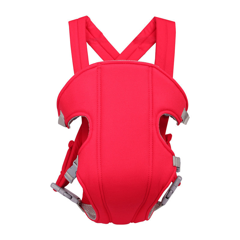 Red baby carrier on a white background