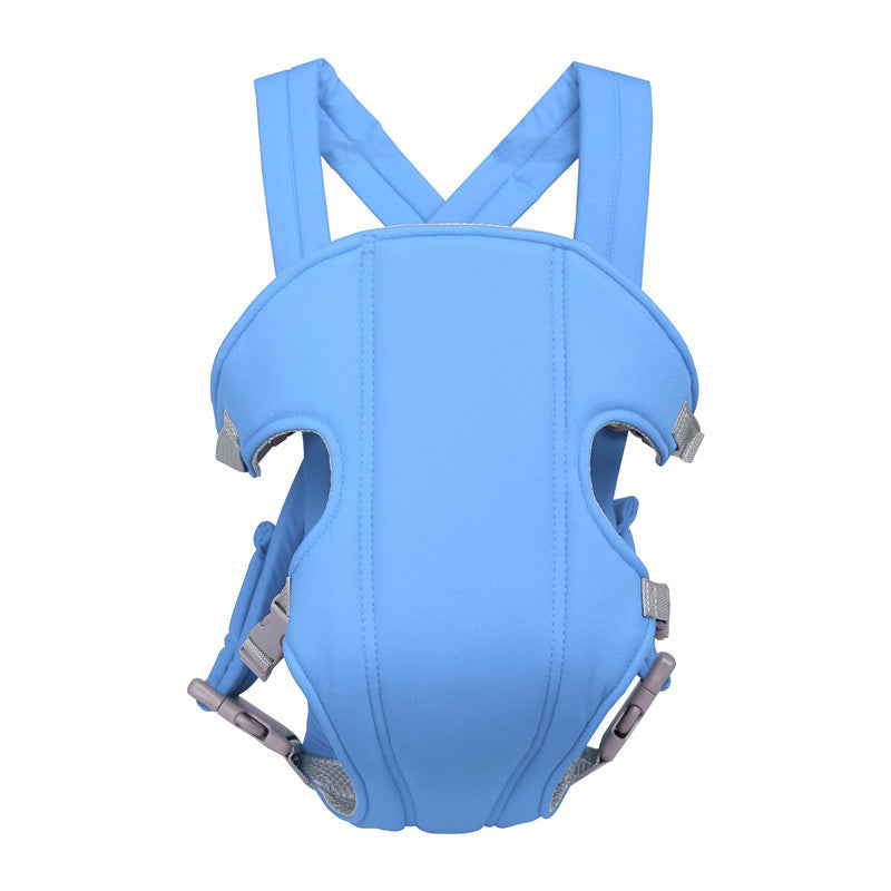 Blue baby carrier on a white background